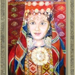 Traditional Turkmen Lady in her Dress